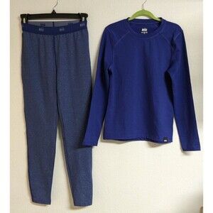 NEW Kids REI CO-OP Purple 2-Piece Long Underwear Set Size 10-12
